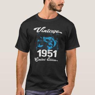 Camiseta Vintage 1951 71 Anos Pescadores De Pesca Nascidos