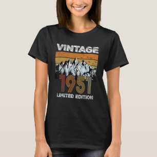 Camiseta Vintage 1951 71ruas Aniversário 71 Anos Mulheres