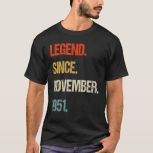 Camiseta vintage 1951 72º aniversário, retrato de 72 anos