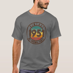 Camiseta Vintage 1951 All Original Parts 70 Aniversário 19