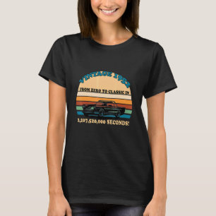 Camiseta Vintage 1952 Classic Car Retro Sunset 70 Age Me