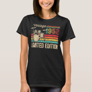 Camiseta Vintage 1952 Drummer 71º Aniversário