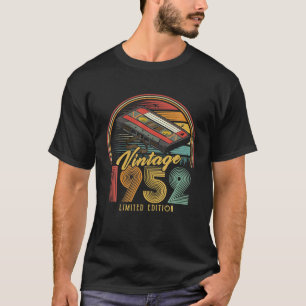 Camiseta Vintage 1952 Retro Cassete 1952 74º aniversário 74