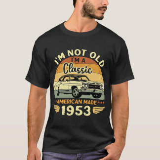 Camiseta Vintage 1953 Carro Aniversário Presente Não Im Vel