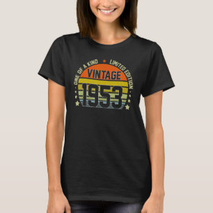Camiseta Vintage 1953 Limited Edition, 72 anos de presentes