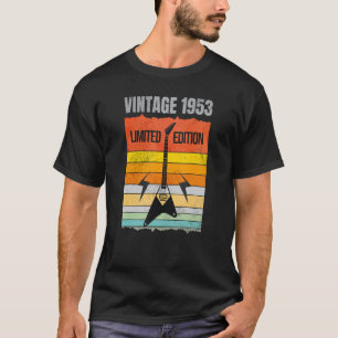 Camiseta Vintage 1953 Limited Edition Guitar Musical Birth