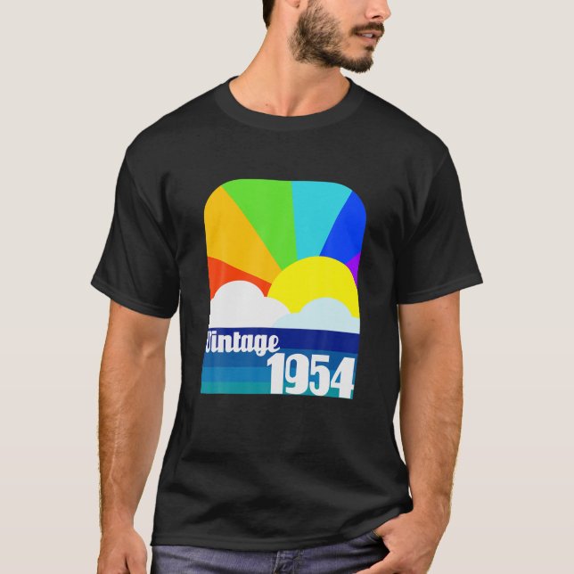 Camiseta Vintage 1954 68º Aniversário De 68 Anos (Frente)