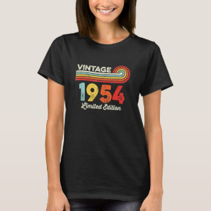 Camiseta Vintage 1954 Aniversário Mulheres Nasceres Em 1954