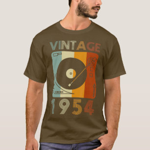 Camiseta Vintage 1954 Retro Record Player Birthday Vinyl