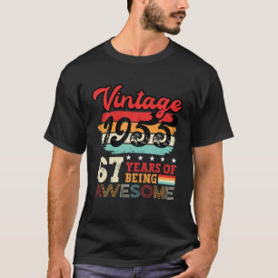 Camiseta Vintage 1955 67º Aniversário Legenda Bday 67 Ano