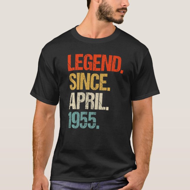 Camiseta vintage 1955 68º aniversário retrô 68 anos (Frente)