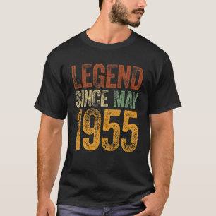 Camiseta Vintage 1955 Aniversário Legenda De Nascer Desde 1