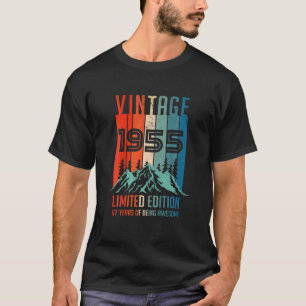Camiseta Vintage 1955 Limited Edition 67º Aniversário 67 