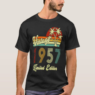 Camiseta Vintage 1957, 66 anos, 66 anos, aniversário 1
