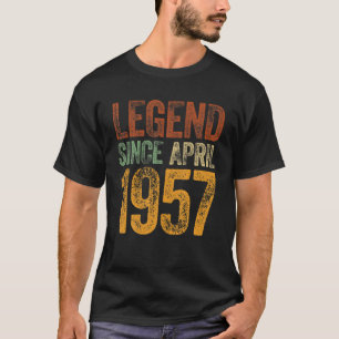 Camiseta Vintage 1957 Aniversário da Legenda do Nascer desd