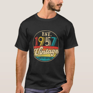 Camiseta Vintage 1957 Feita Em 1957 65º Aniversário Engraça