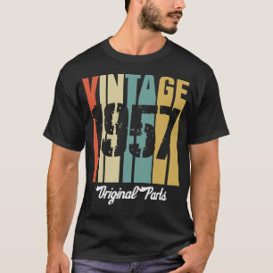 Camiseta Vintage 1957 Original Parts 64 Anos Aniversário