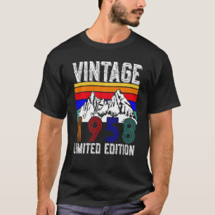 Camiseta Vintage 1958 64 Anos Meninas 64 Anos Aniversário