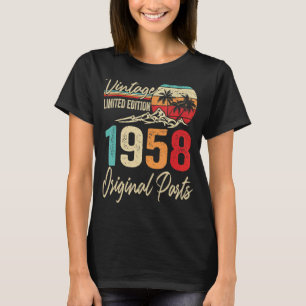 Camiseta Vintage 1958 Original Parts 64th Birthday