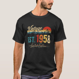 Camiseta Vintage 1958 Retro 64 Anos Sendo Incrível 64º