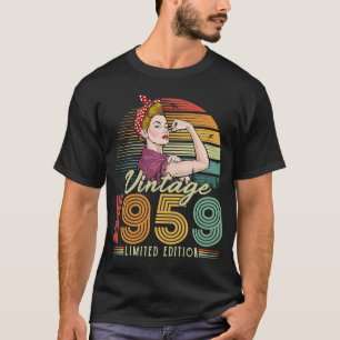 Camiseta Vintage 1959 1959 63º Aniversário 63 Anos