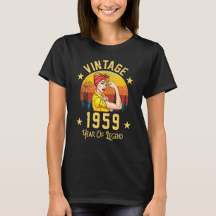 Camiseta Vintage 1959 Ano Da Legenda Aniversário 63