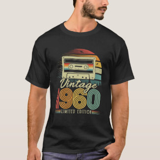 Camiseta Vintage 1960 Retro Cassette 1960 66th Birthday 66