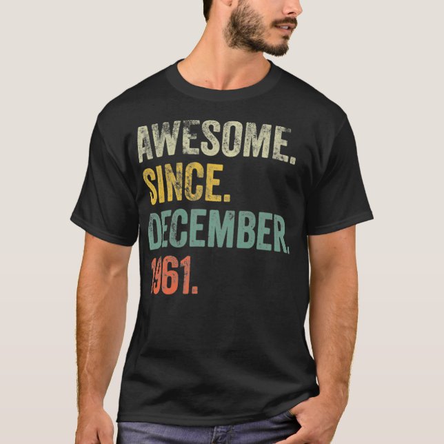 Camiseta Vintage 1961 60º Aniversário do Awesmanutenção des (Frente)
