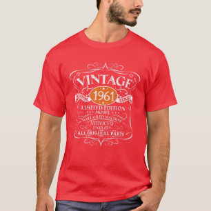 Camiseta Vintage 1961 60º Aniversário Gift Men Original