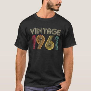 Camiseta Vintage 1961 60º Aniversário Homens De 60 Anos
