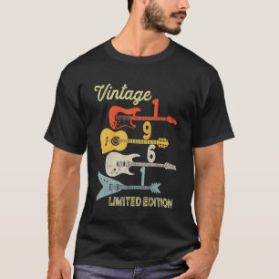 Camiseta Vintage 1961 Aniversário Guitarra 61rua Aniversári