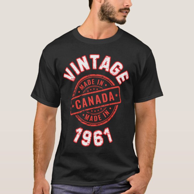 Camiseta Vintage 1961 Canadá (Frente)