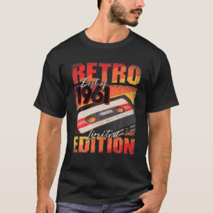 Camiseta Vintage 1961 T Melhor De 1961 Cassette Tape 61Rua