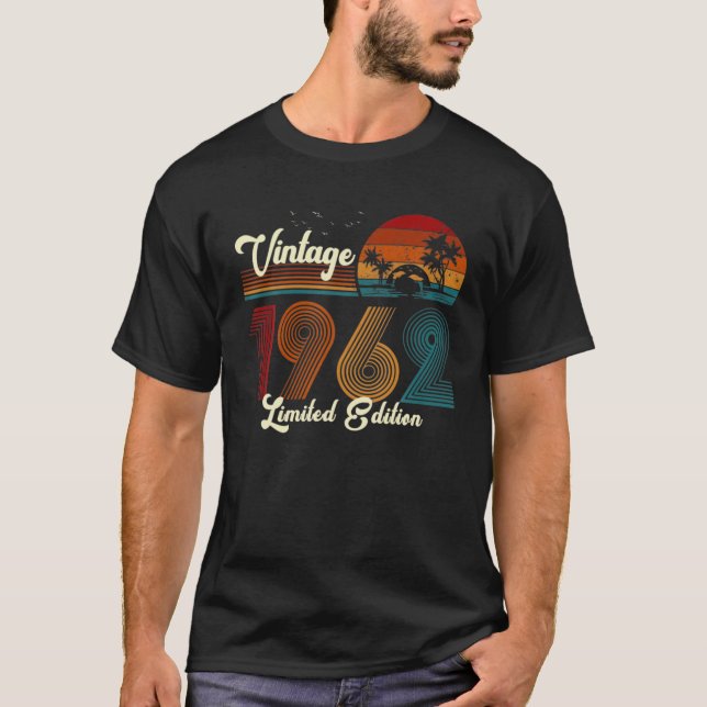 Camiseta Vintage 1962 58Th Birthday. (Frente)