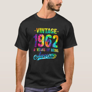 Camiseta Vintage 1962 60º Aniversário Tie Dye 60 Anos De Be