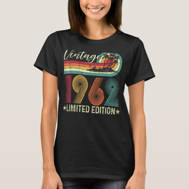 Camiseta Vintage 1962 61º aniversário 61 anos (Frente)