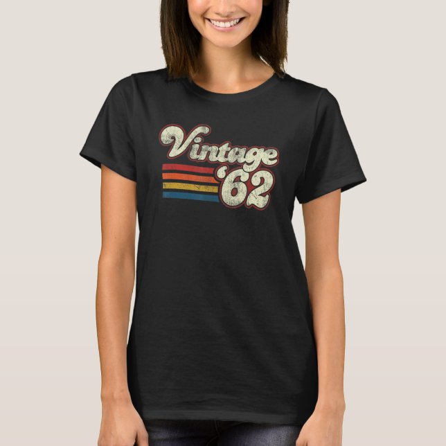 Camiseta Vintage 1962 Aniversário (Frente)