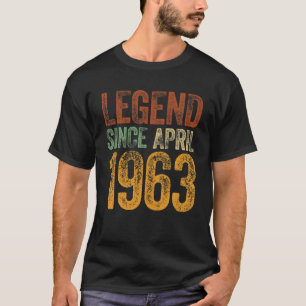 Camiseta Vintage 1963 Aniversário da Legenda do Nascer des