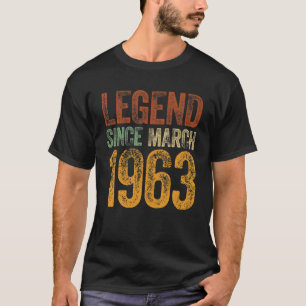 Camiseta Vintage, 1963, Aniversário, Nascer desde 1963