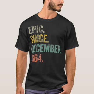 Camiseta Vintage 1964 57th Birthday Epic Desde dezembro de