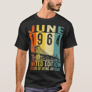 Camiseta Vintage 1964 58 Anos Feita Em Junho De 1964 58th B
