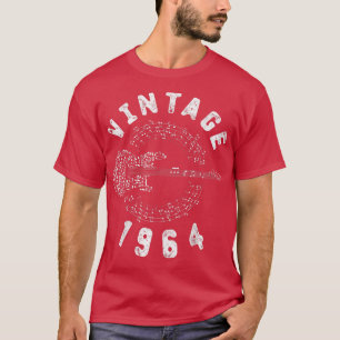 Camiseta Vintage 1964 Birthday Limited Edition Guitar Music