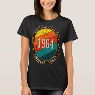 Camiseta Vintage 1964 Original Parts Birthday