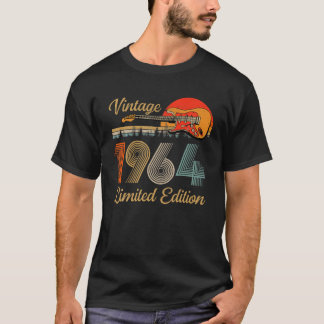 Camiseta Vintage 1964 T S For Men Women Guitar Lover 58 Yea