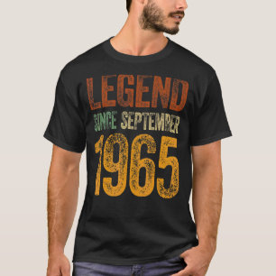 Camiseta Vintage 1965 Aniversário da Legenda do Nascer desd