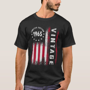 Camiseta Vintage 1965 Limited Edition Old American Flag 57T