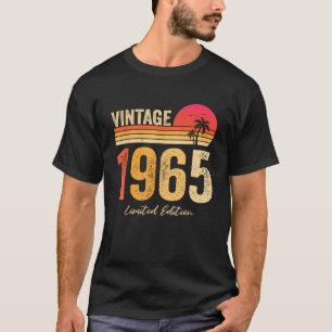 Camiseta Vintage 1965 Nascimento Do Nascer De Aniversário E