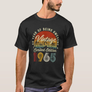 Camiseta Vintage 1965 Retro 60 Anos Homens de 60 Anos