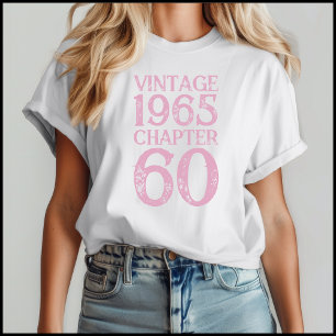 Camiseta Vintage 1965 rosa - 60º aniversário