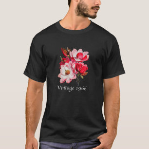 Camiseta Vintage 1966 Magnolia Flower Birthday Dia de as m